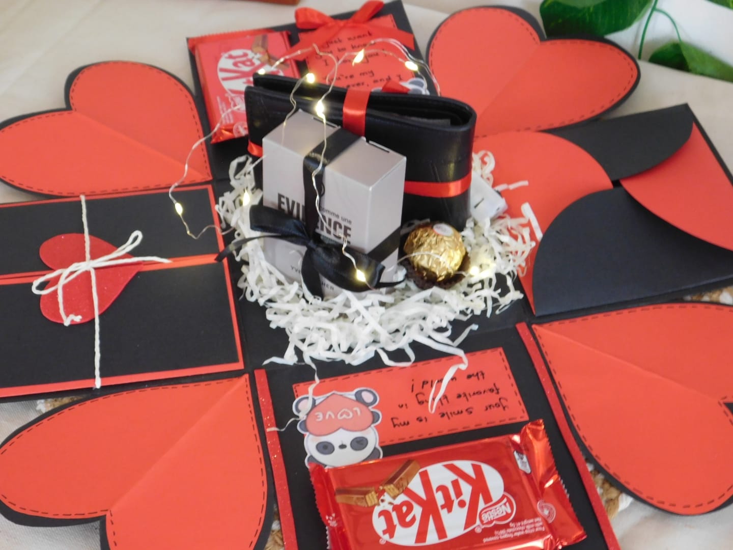 Personalised Explosion Gift Box (Black & Red Edition)