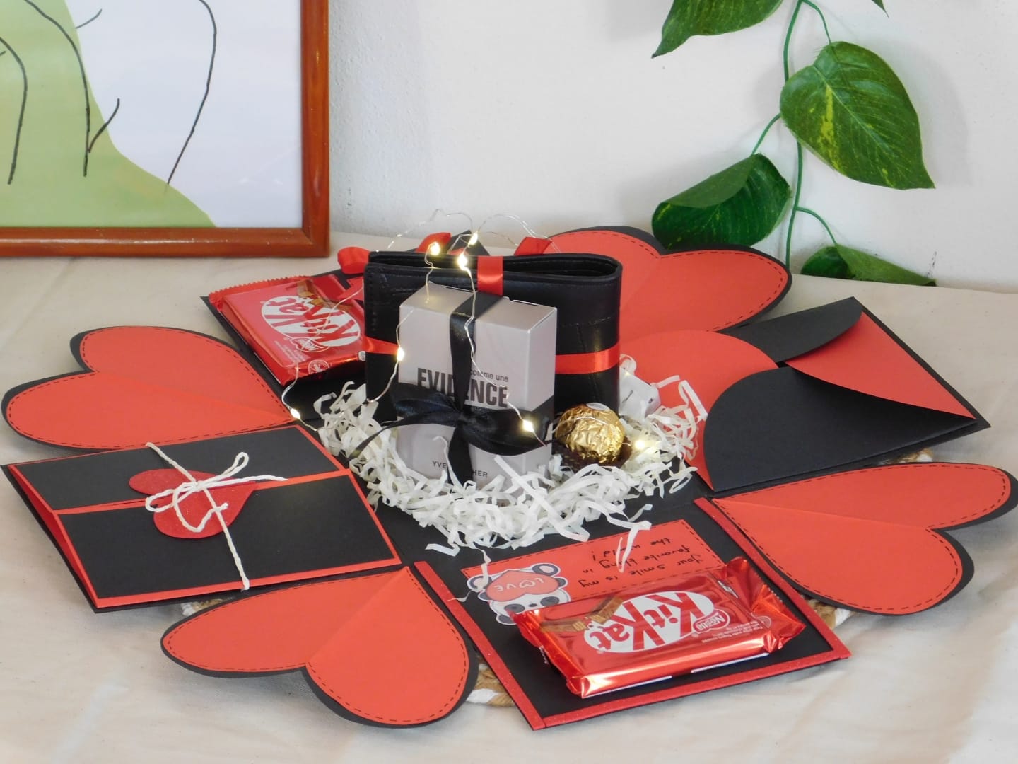 Personalised Explosion Gift Box (Black & Red Edition)